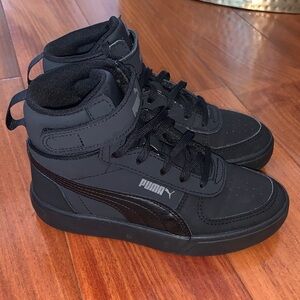 Puma Black High-Top Sneakers with Strap size 1C